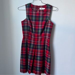 Vineyard Vines Womens Size 4 Christmas Tartan Plaid Holiday Red Wool Dress